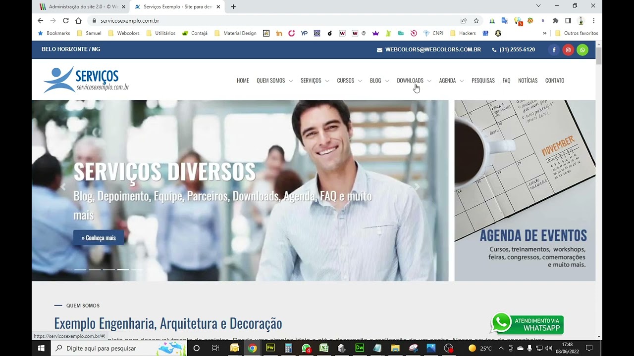 Administração do site